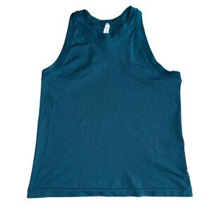 Athleta Renew Racerback High Neck Tank Borealis Green Womens Size XL